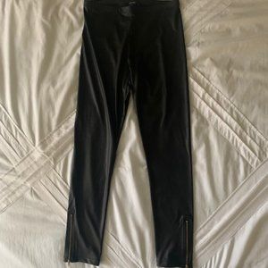 Forever 21 Women's Faux Leather Full Length Leggings, Black, Size M